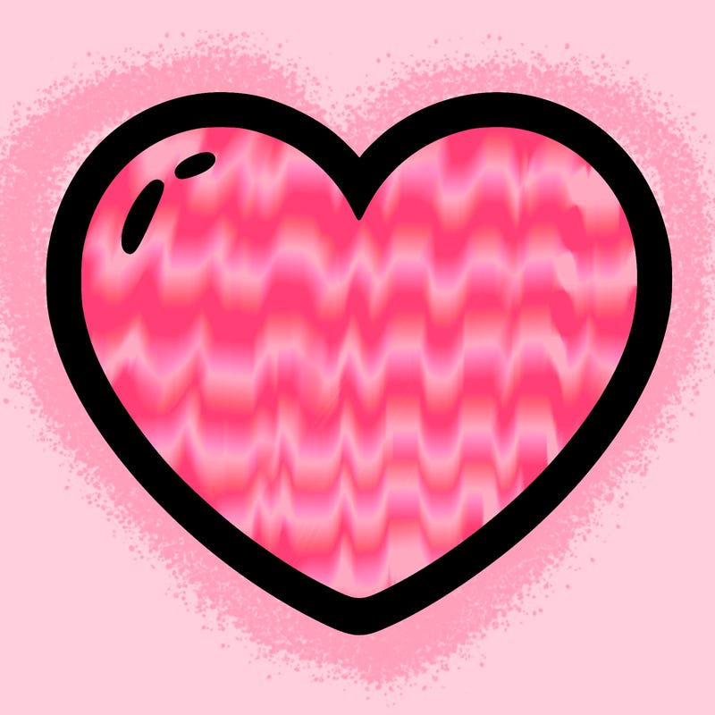 a blank heart