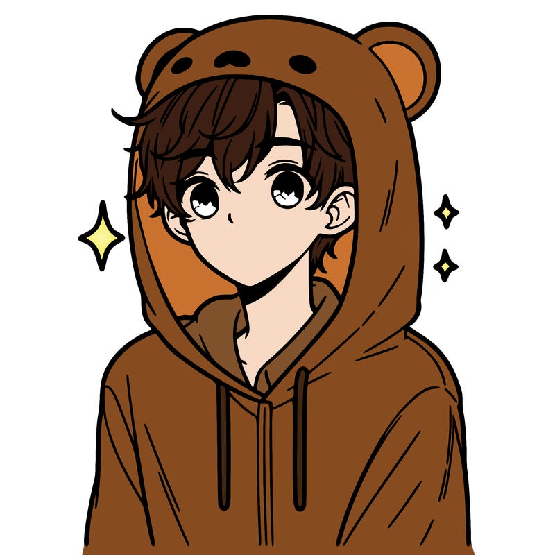 a 17 year old boy in a cute animal hoodie