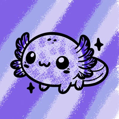 cute easy baby axolotl