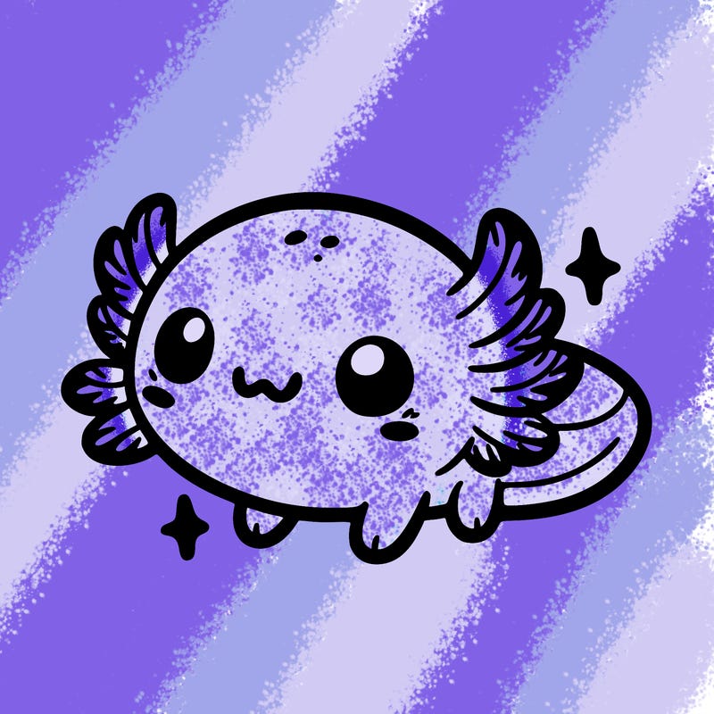 cute easy baby axolotl