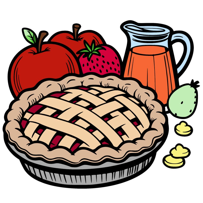 a pie of food