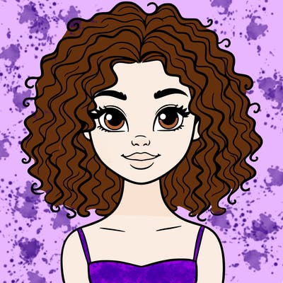 woman with curly hair