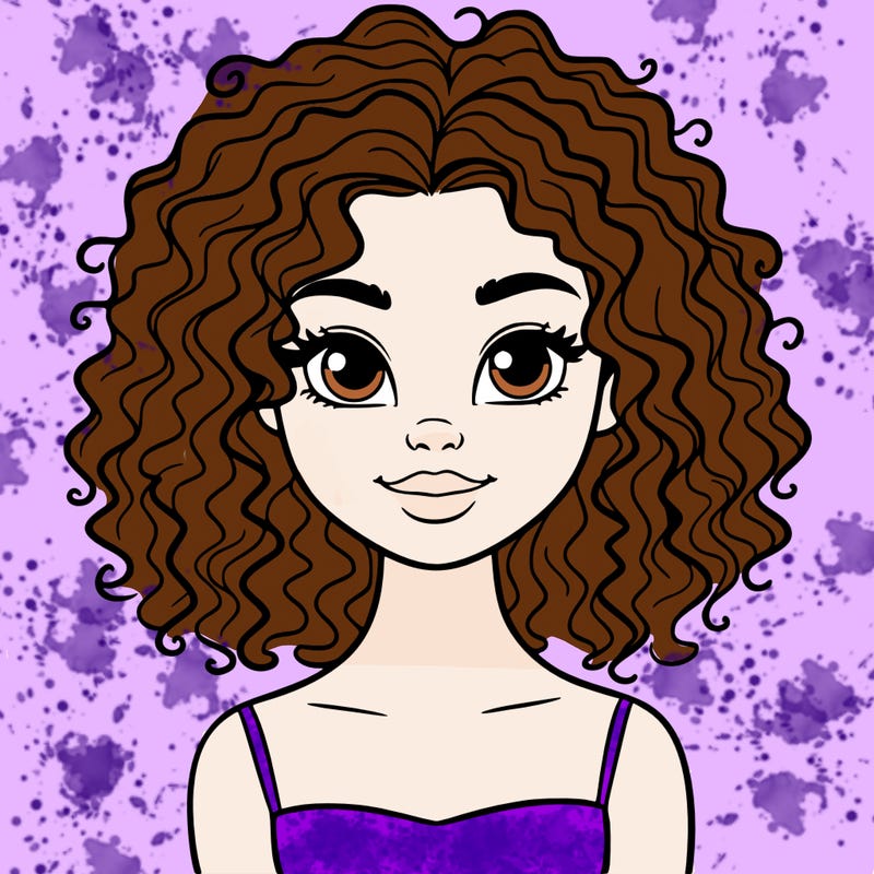 woman with curly hair