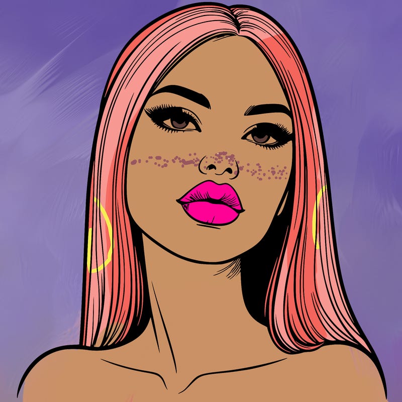 realistic woman with full lips