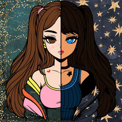 realistic girl split