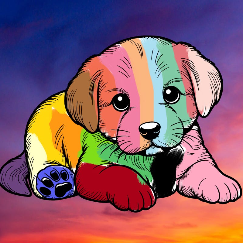 a cute realistic puppy