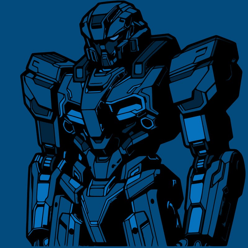 mecha with futuristic armor plating.