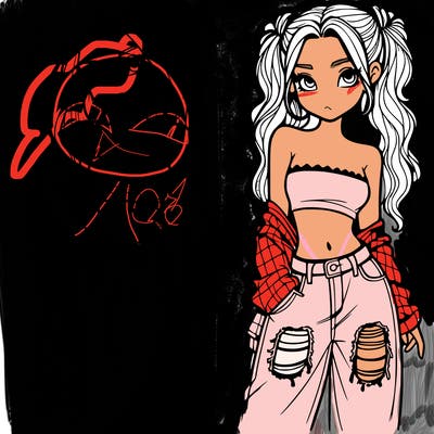 2 girls in crop tops and baggy jeans ripped