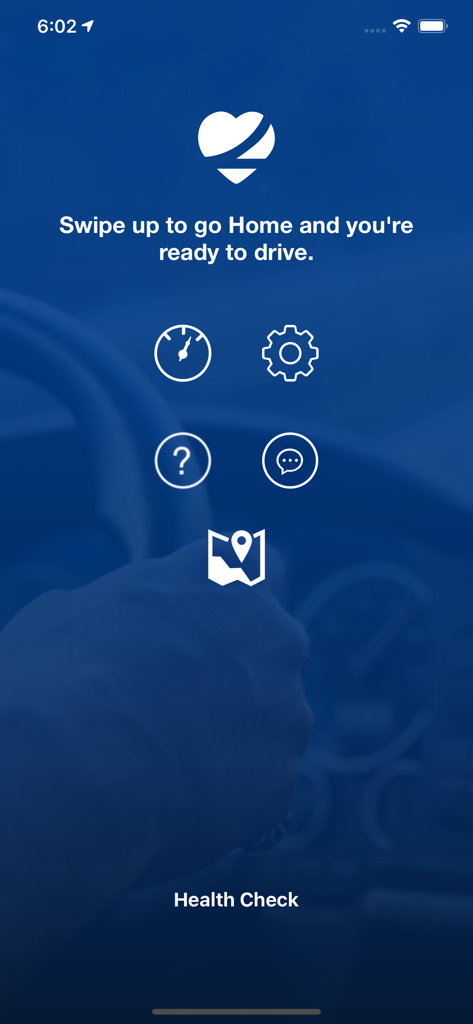 LifeSaver - Distracted Driving - LifeSaver app interface with heart logo and icons for safe driving features