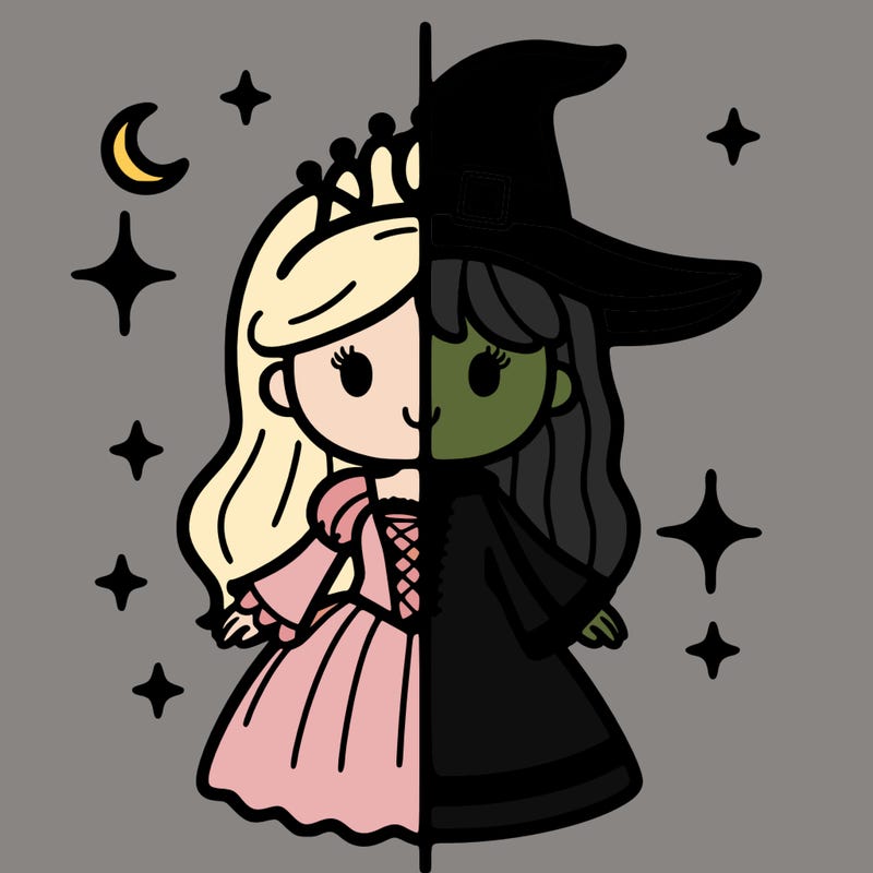 split princess and witch