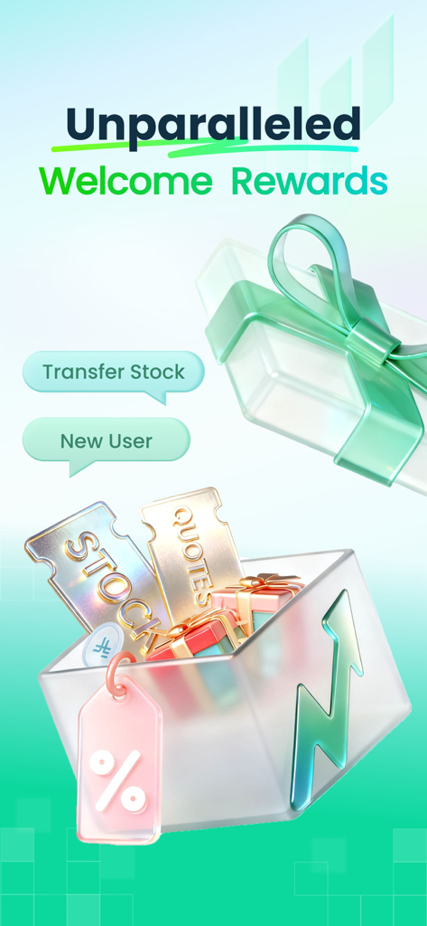 Sahm - Stock Trading - Promozione di premi di benvenuto per nuovi utenti e trasferimenti di azioni dall'app di trading azionario Sahm.
