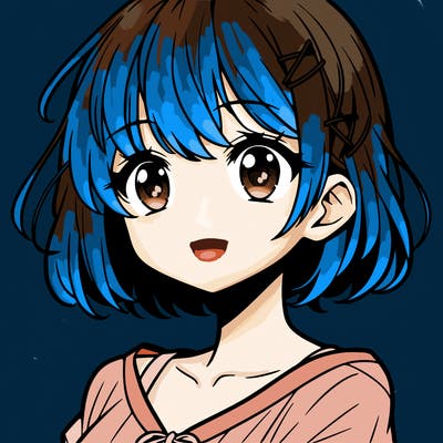 anime girl with short hair