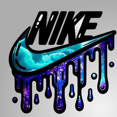 dripping nike logo