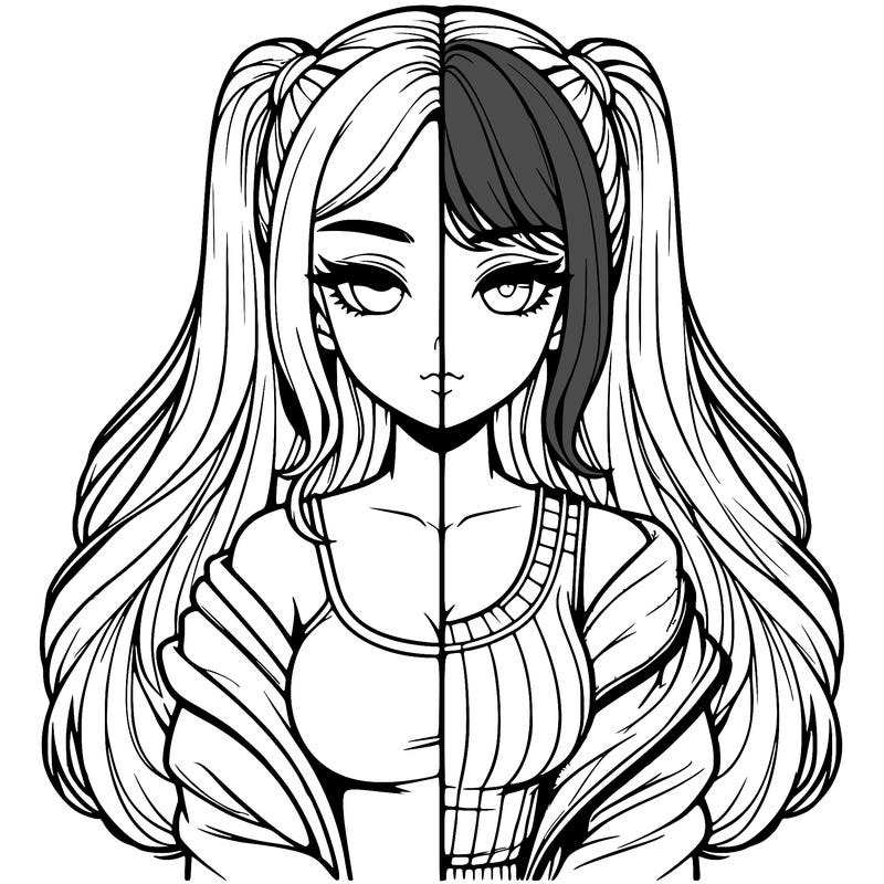 realistic girl split