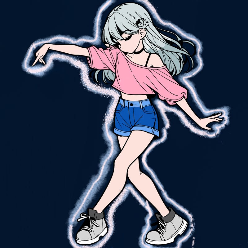 realistic girl danceing