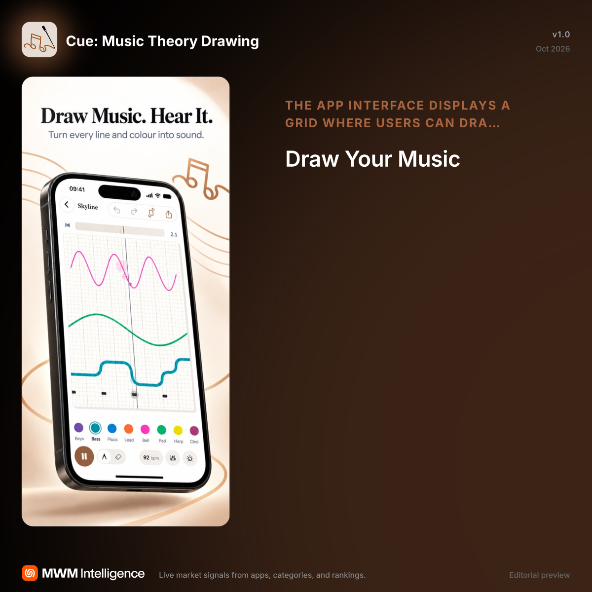 Cue: Music Theory Drawing - Music App | MWM