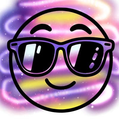 emoji with sunglasses