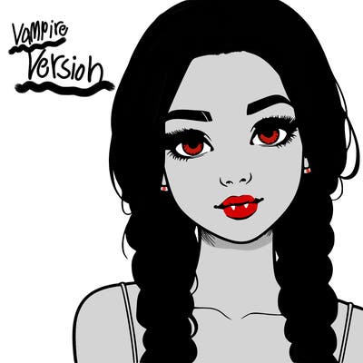 realistic girl with braids