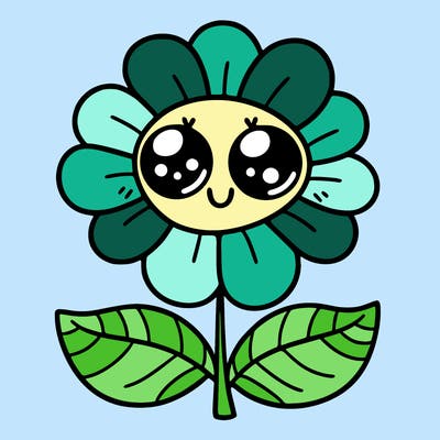 flower with eyes