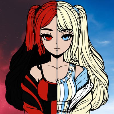 realistic girl split