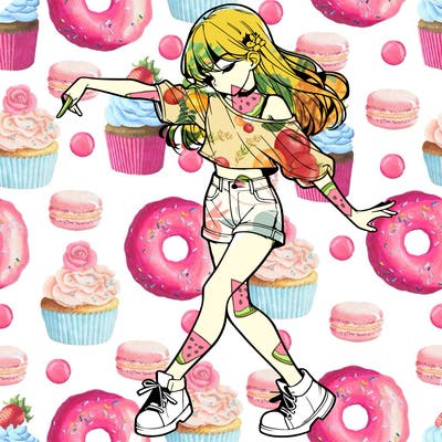 realistic girl danceing