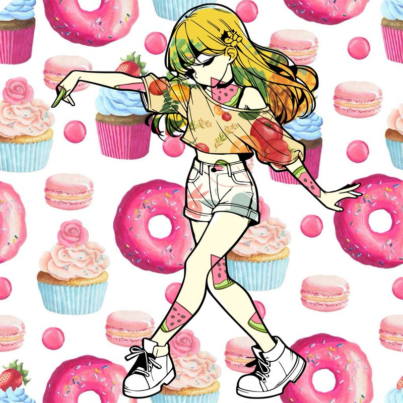 realistic girl danceing