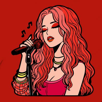 realistic female singer