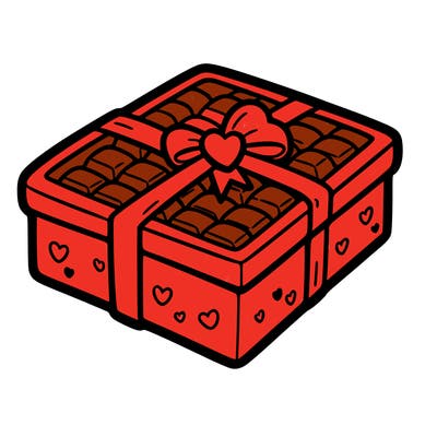 a box of chocolate for valentines day