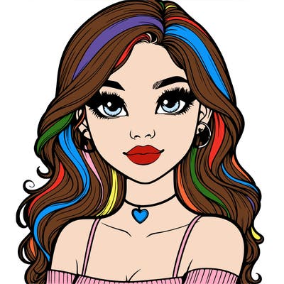 realistic pretty girl