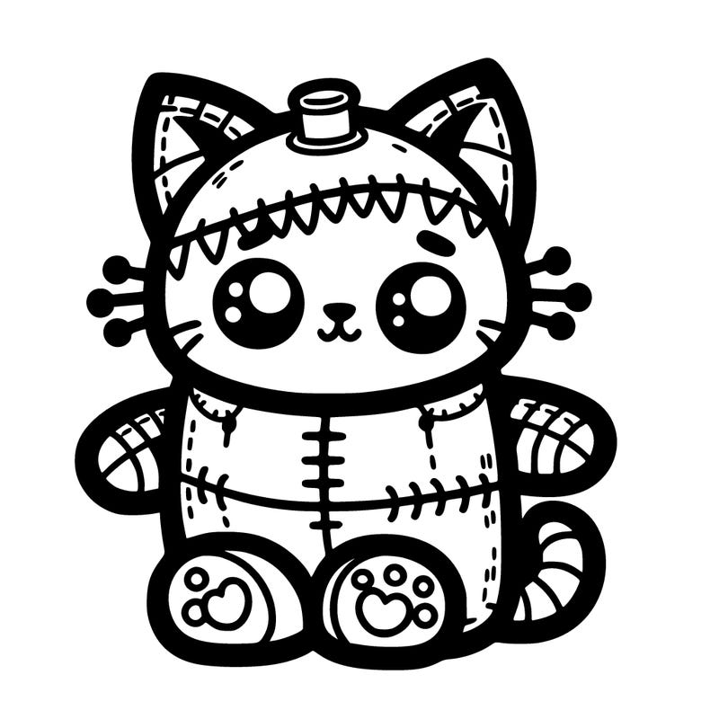 cute cat frankenstein