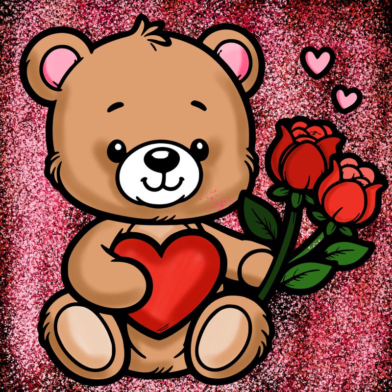 teddy bear a holding heart
