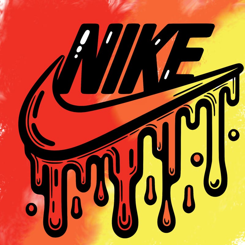 dripping nike logo