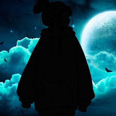 realistic girl with a oversized sweatshirt on and a bun