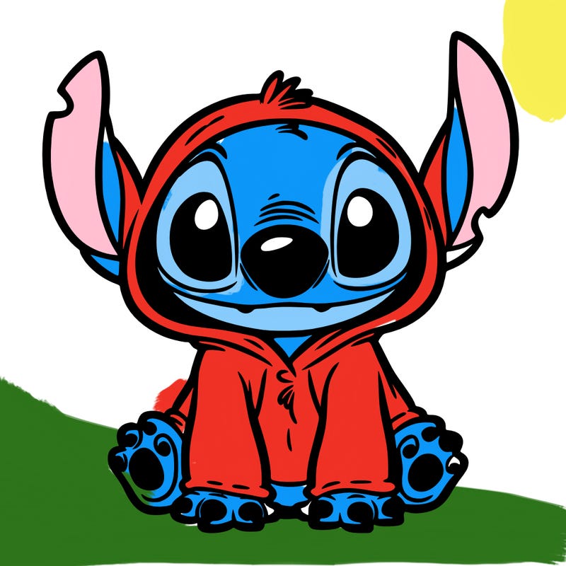 stitch in a dog costume
