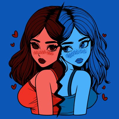 realistic girl split