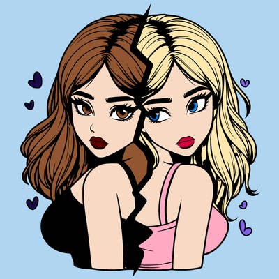 realistic girl split