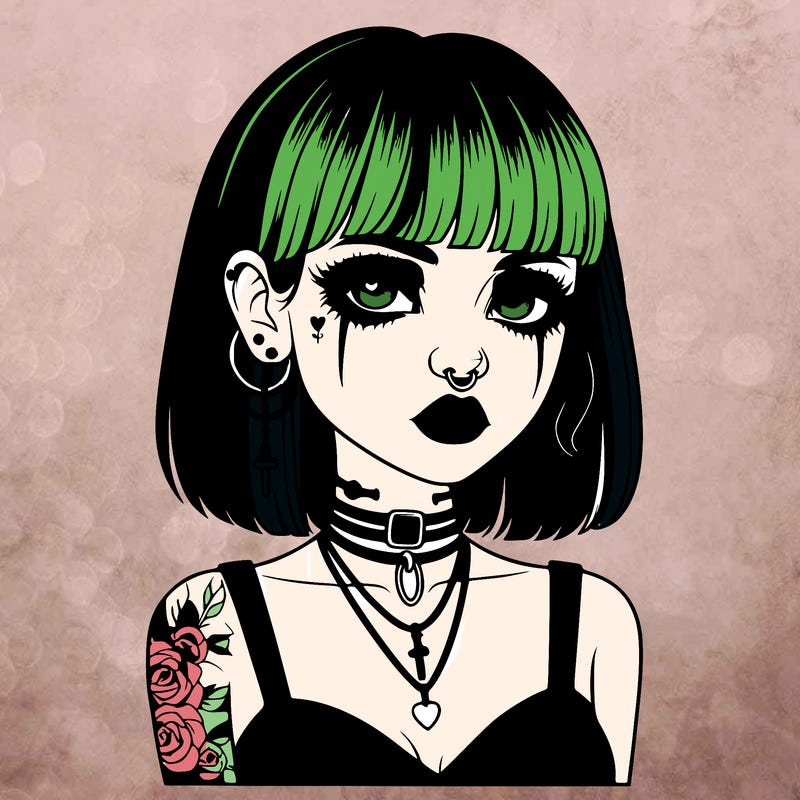 realistic goth girl