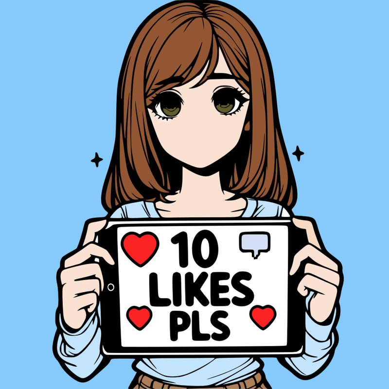 realalistic girl holding a sign that says 10 like pls