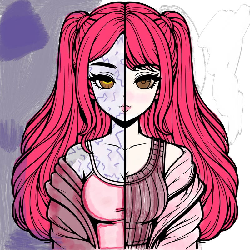 realistic girl split