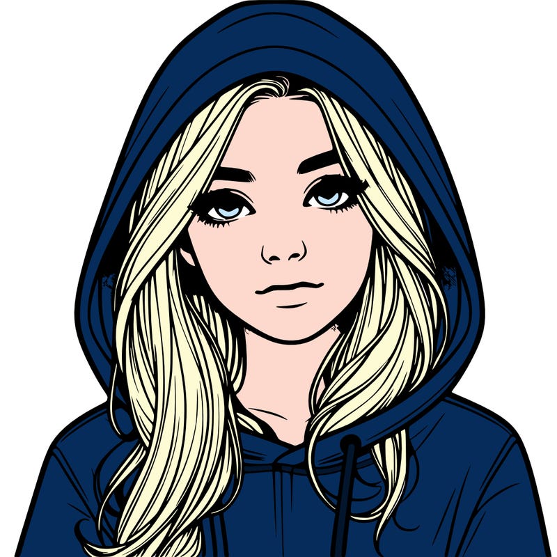 realistic girl with a hoodie