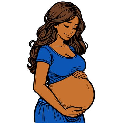 woman heavily pregnant realistic