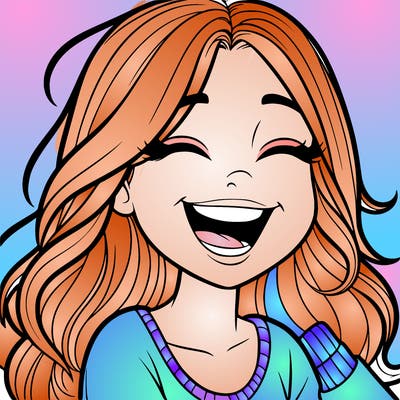 beautiful girl laughing