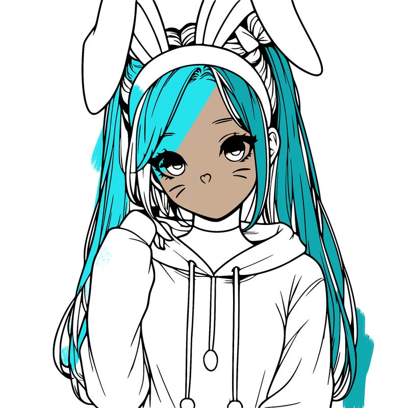 realistic teen girl in a bunny outfit