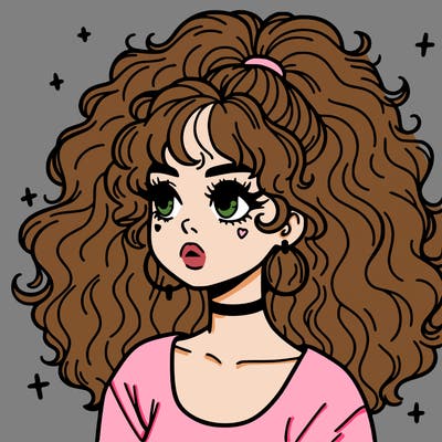 aesthetic girl with big hair