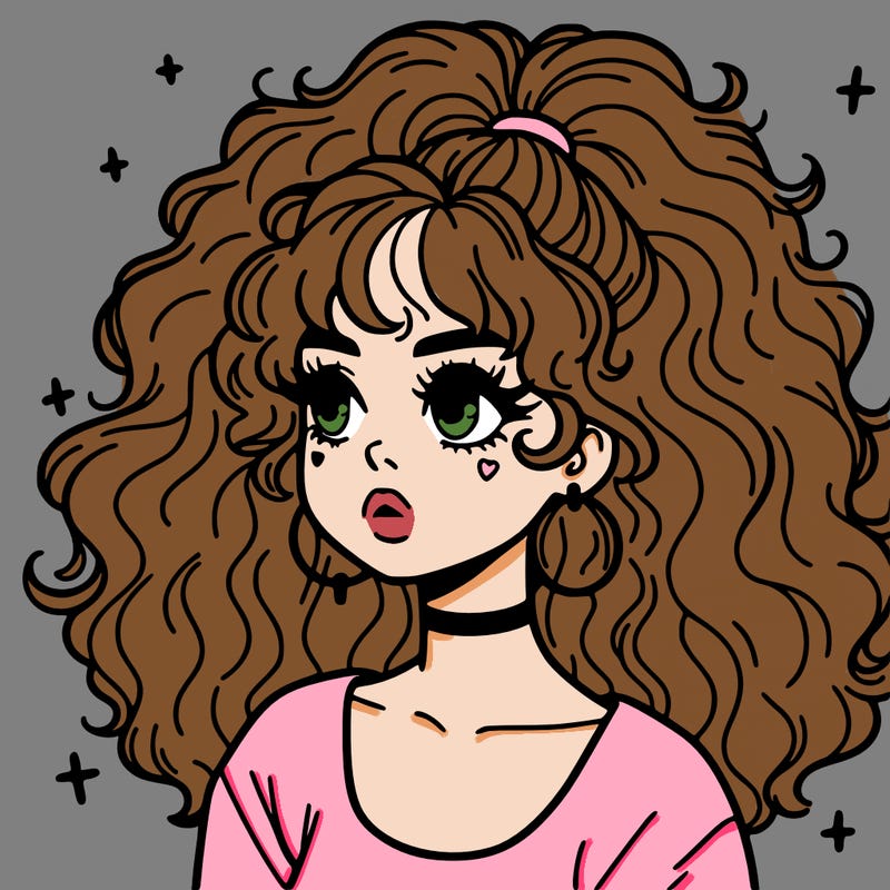 aesthetic girl with big hair