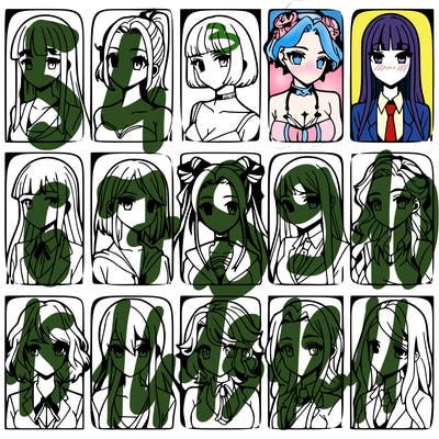 girls that look diffrent anime