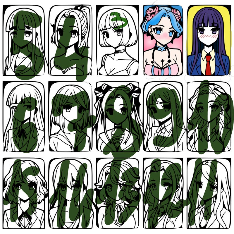 girls that look diffrent anime