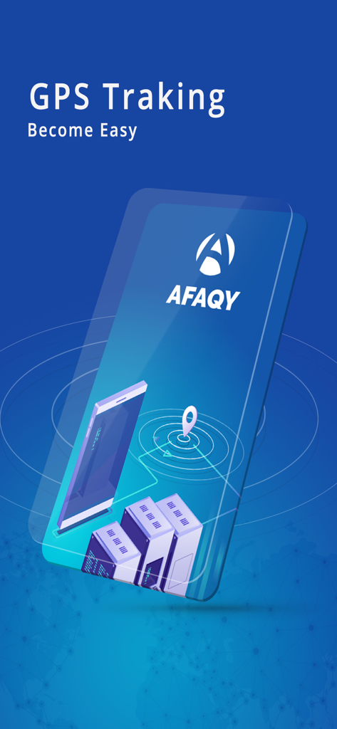 AFAQY AVL - AFAQY AVL mobile app splash screen for fleet GPS tracking