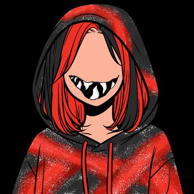 a faceless girl in a hoddie