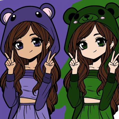 teen girl in animal costume